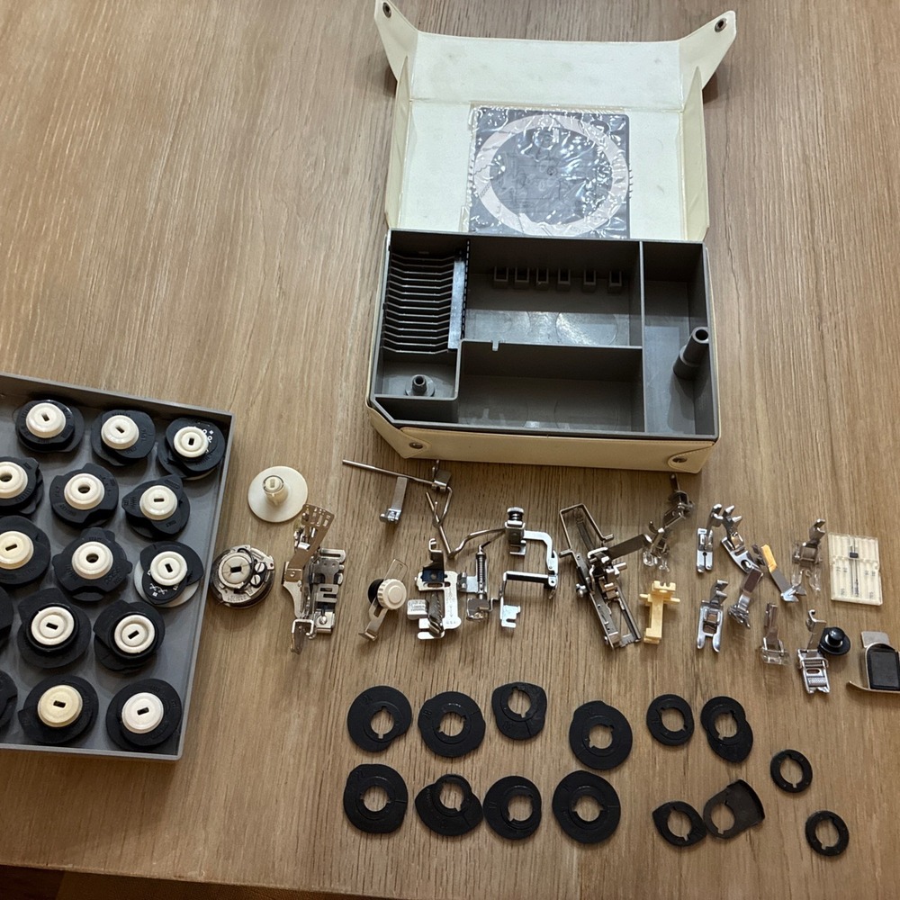 Necchi Sewing Machine Accessories Feet Cogs Case Parts